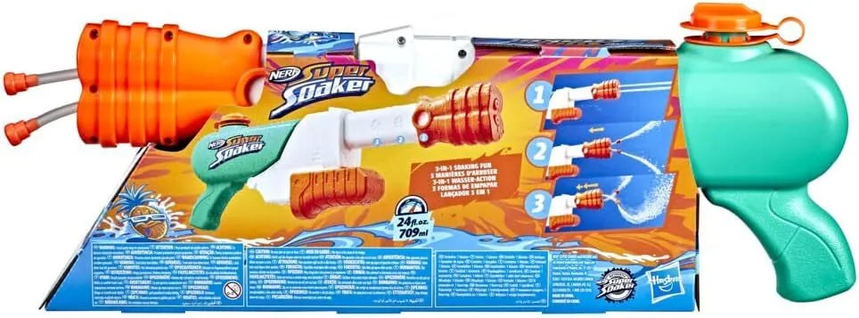 Nerf Super Soaker Hydro Frenzy Wild 3-In-1 Soaking Fun--Kids Toys/ Kids Gift